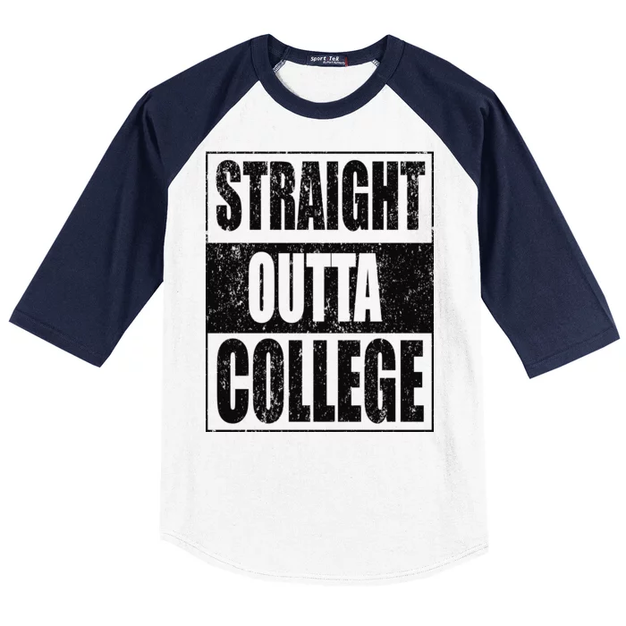 Straight Outta College Baseball Sleeve Shirt