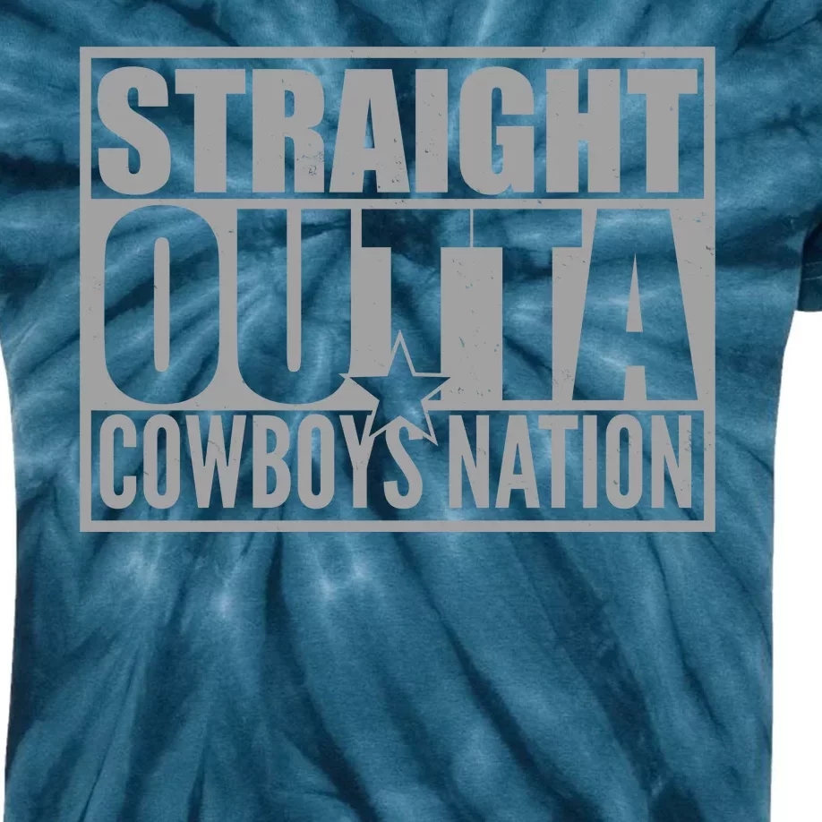 Straight Outta Cowboys Nation Kids Tie-Dye T-Shirt