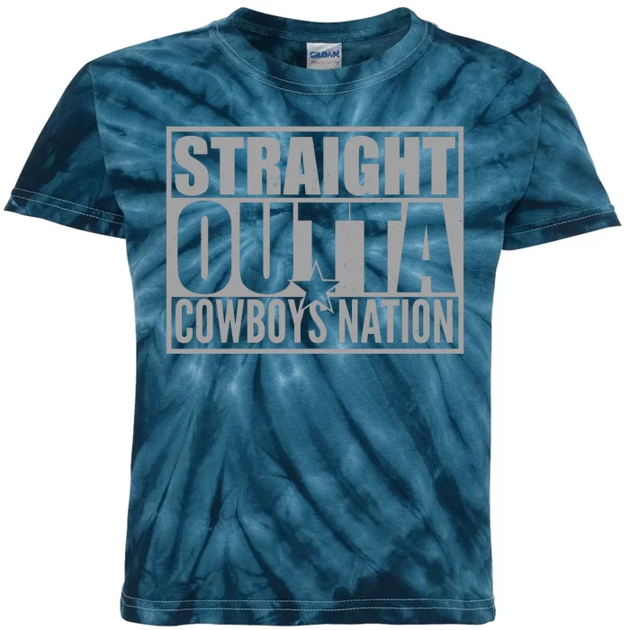 Straight Outta Cowboys Nation Kids Tie-Dye T-Shirt