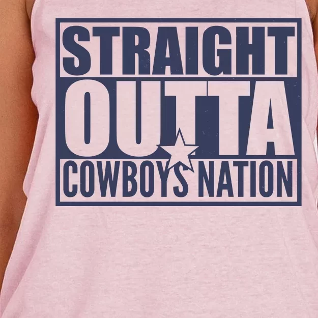 Straight Outta Cowboys Nation Women's Knotted Racerback Tank