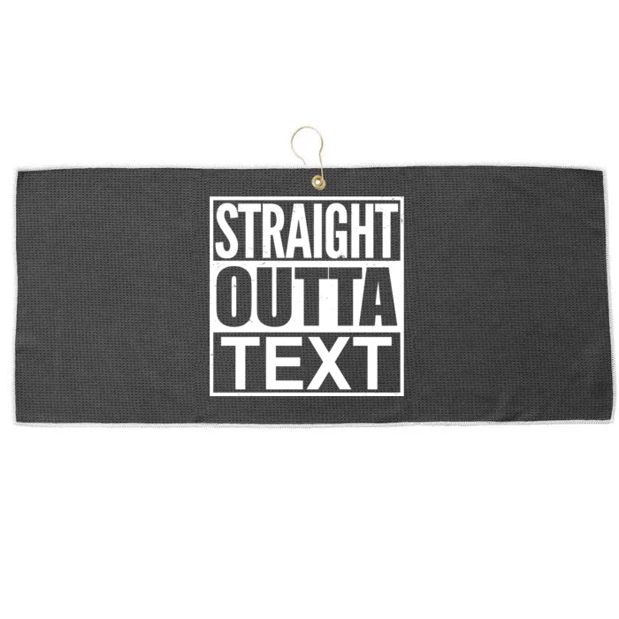 Straight Outta Custom Text Personalized Large Microfiber Waffle Golf Towel