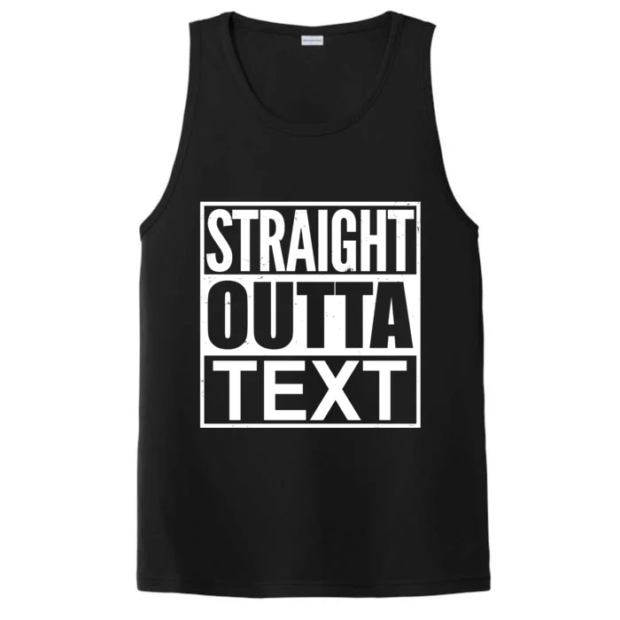 Straight Outta Custom Text Personalized Performance Tank