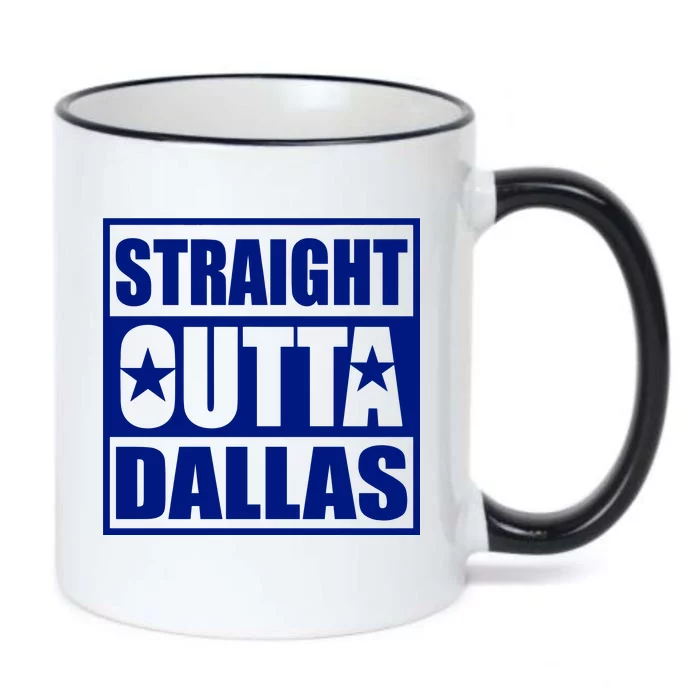 Straight Outta Dallas Texas City Black Color Changing Mug