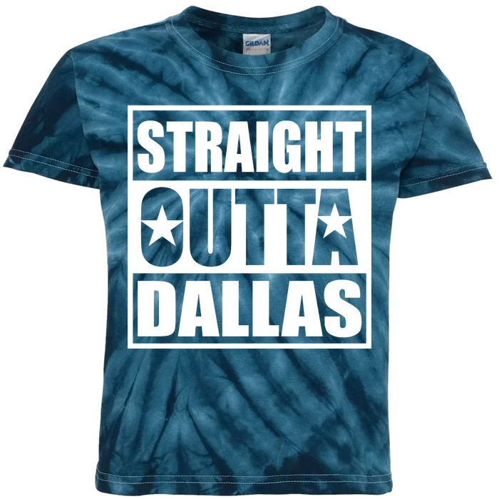 Straight Outta Dallas Texas City Kids Tie-Dye T-Shirt