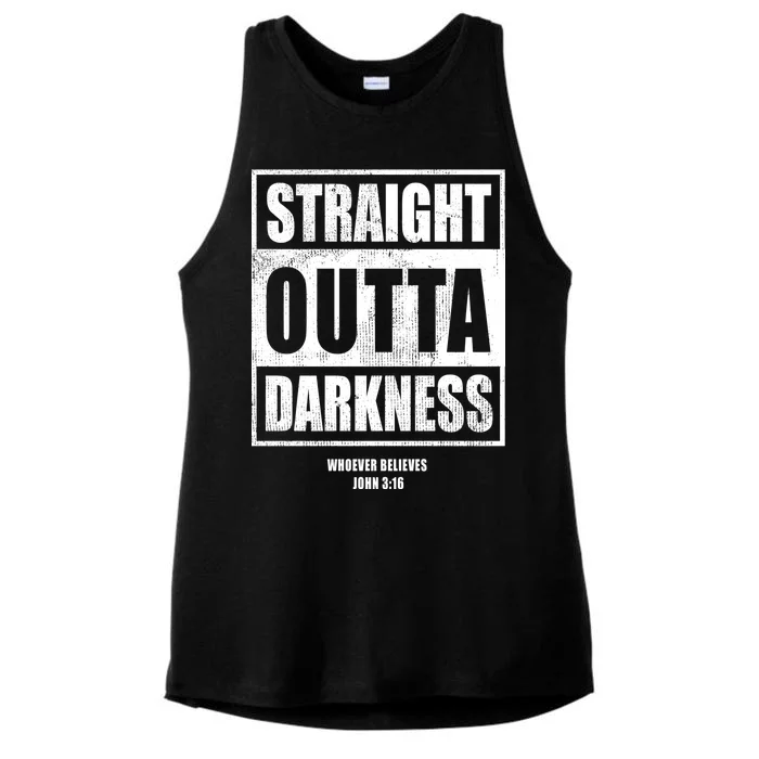 Straight Outta Darkness Ladies Tri-Blend Wicking Tank