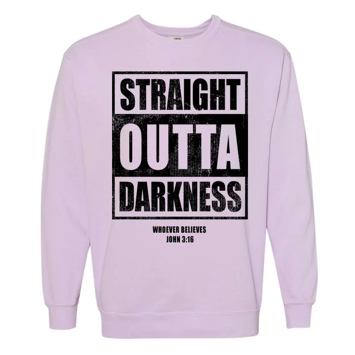 Straight Outta Darkness Garment-Dyed Sweatshirt