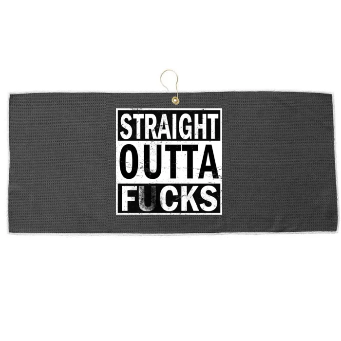 Straight Outta Fucks Large Microfiber Waffle Golf Towel