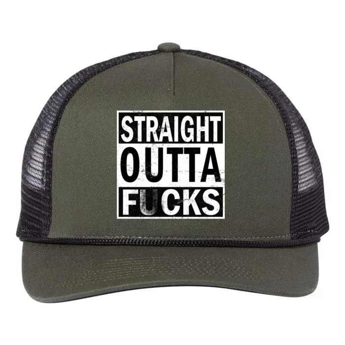 Straight Outta Fucks Retro Rope Trucker Hat Cap