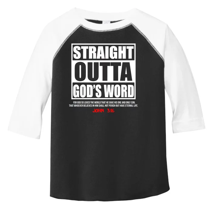 Straight Outta God's Word John 3:16 Toddler Fine Jersey T-Shirt