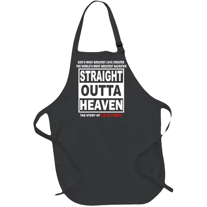 Straight Outta Heaven Full-Length Apron With Pocket