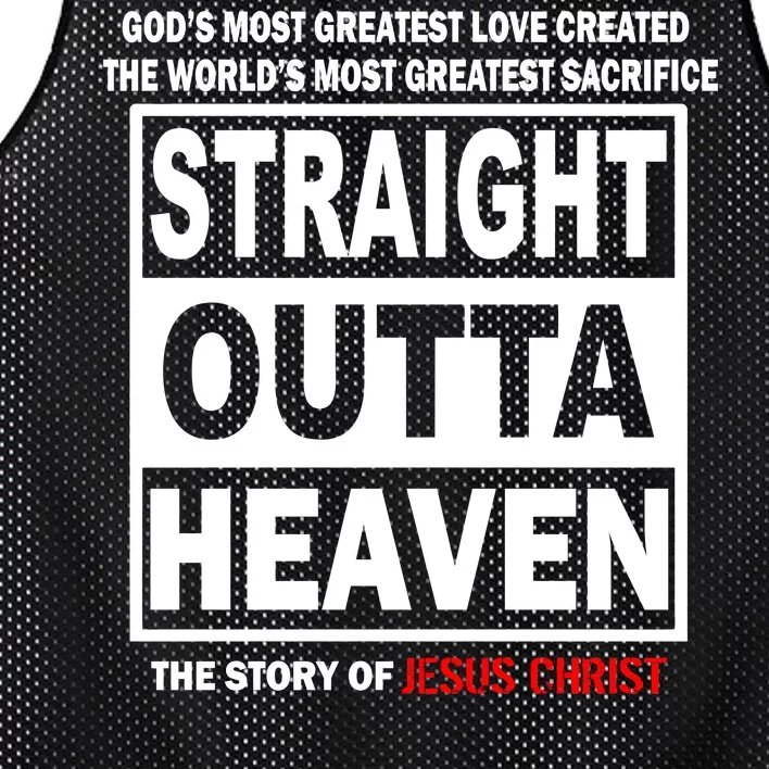 Straight Outta Heaven Mesh Reversible Basketball Jersey Tank