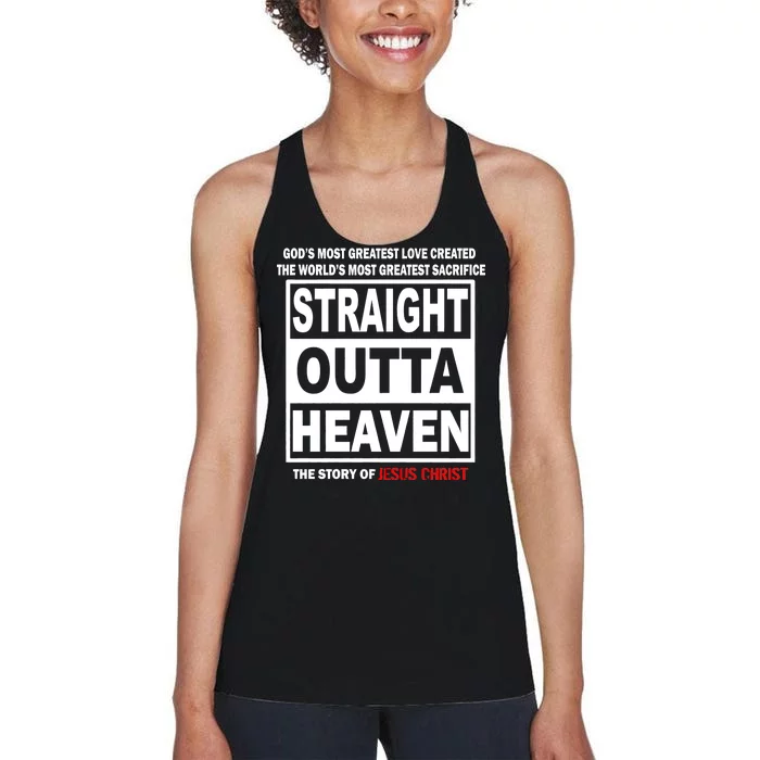 Straight Outta Heaven Women's Racerback Tank