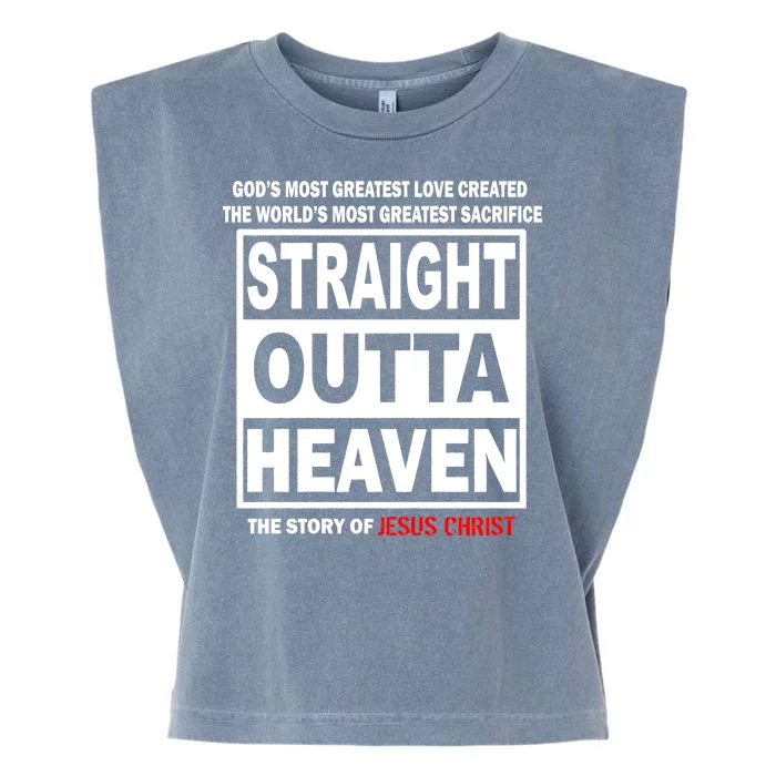 Straight Outta Heaven Garment-Dyed Women's Muscle Tee