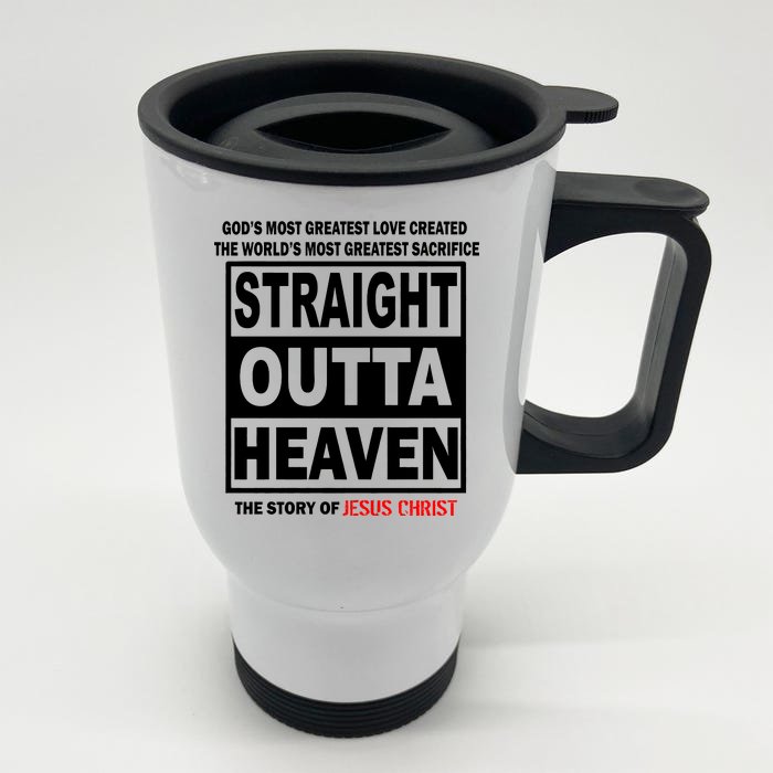 Straight Outta Heaven Front & Back Stainless Steel Travel Mug