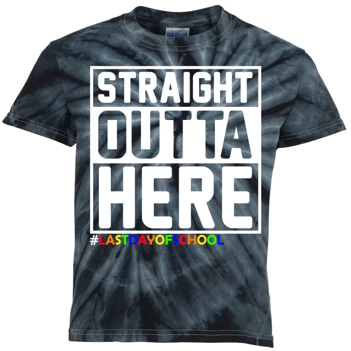 Straight Outta Here Graduation Kids Tie-Dye T-Shirt