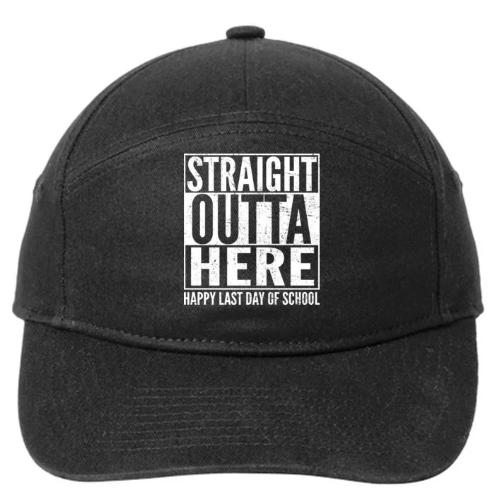 Straight Outta Here Happy Last Day Of School 7-Panel Snapback Hat