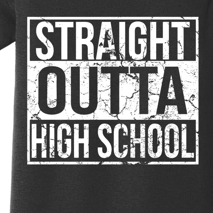 Straight Outta High School Funny Senior Graduate Graudation Baby Bodysuit