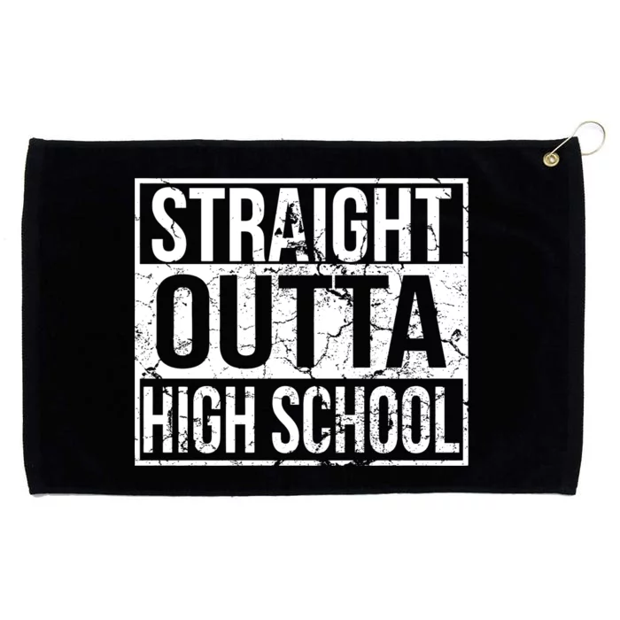 Straight Outta High School Funny Senior Graduate Graudation Grommeted Golf Towel