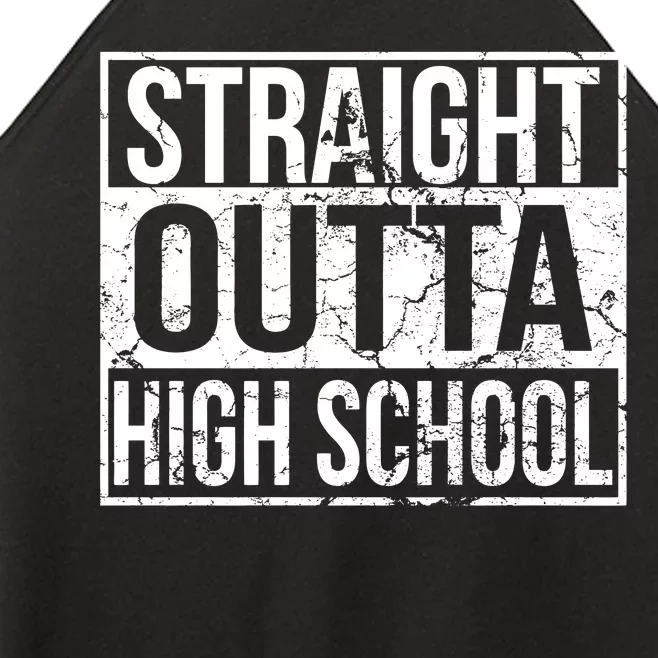 Straight Outta High School Funny Senior Graduate Graudation Women’s Perfect Tri Rocker Tank