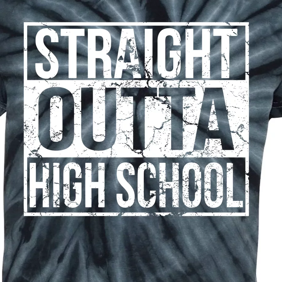 Straight Outta High School Funny Senior Graduate Graudation Kids Tie-Dye T-Shirt