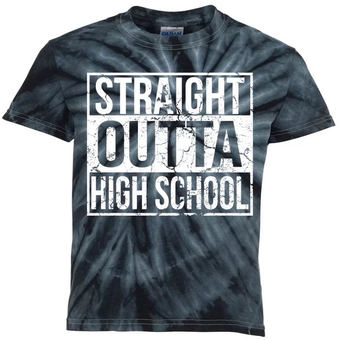 Straight Outta High School Funny Senior Graduate Graudation Kids Tie-Dye T-Shirt