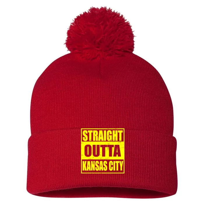 Straight Outta Kansas City Pom Pom 12in Knit Beanie