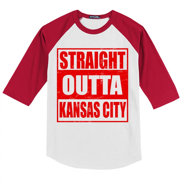 Straight Outta Kansas City Kids Colorblock Raglan Jersey