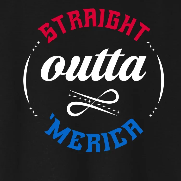 Straight Outta Merica Women's Crop Top Tee