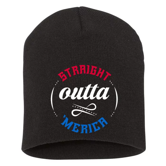 Straight Outta Merica Short Acrylic Beanie