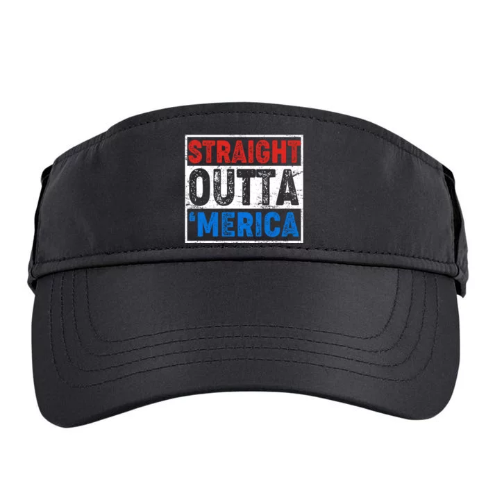 Straight Outta Merica Fourth of July Adult Drive Performance Visor