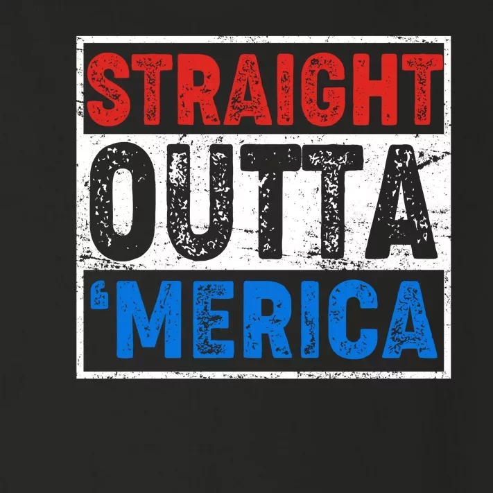 Straight Outta Merica Fourth of July Toddler Long Sleeve Shirt