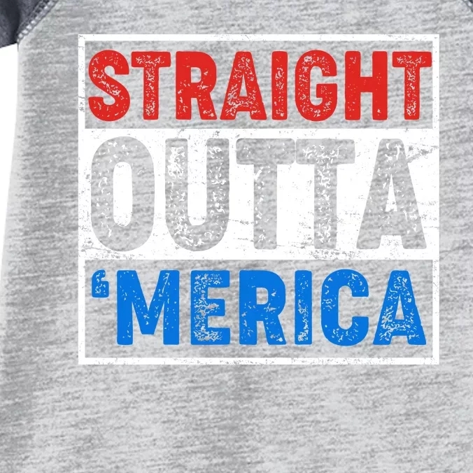 Straight Outta Merica Fourth of July Infant Baby Jersey Bodysuit