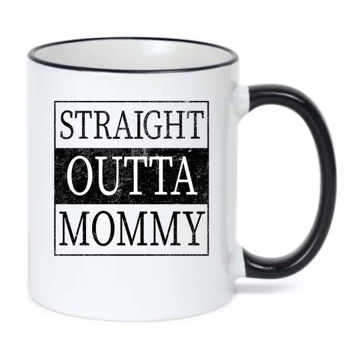 Straight Outta Mommy Black Color Changing Mug