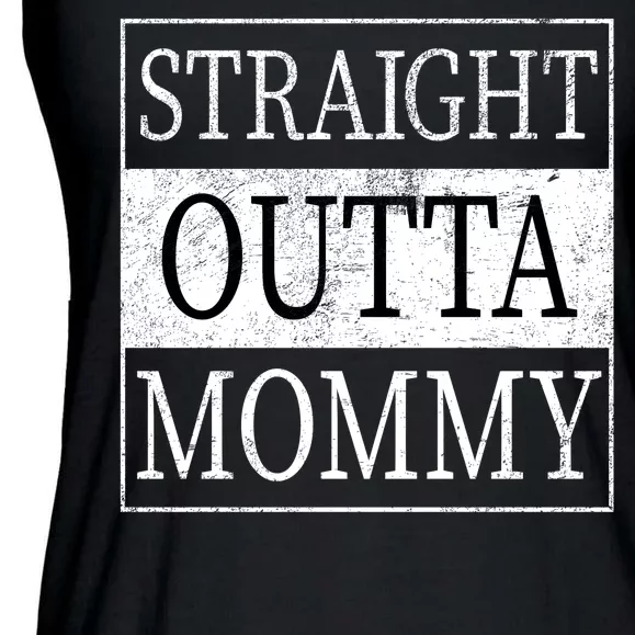 Straight Outta Mommy Ladies Essential Flowy Tank