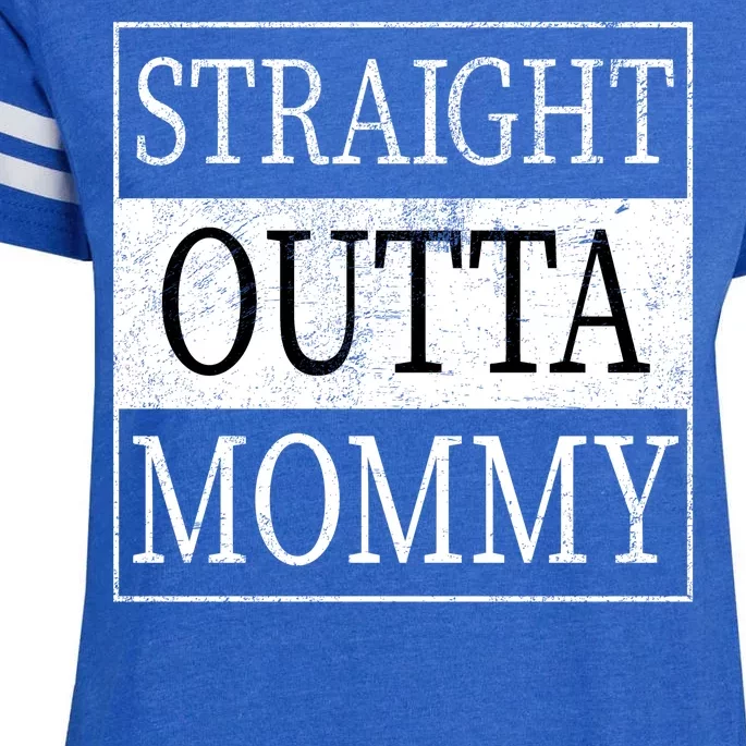 Straight Outta Mommy Enza Ladies Jersey Football T-Shirt