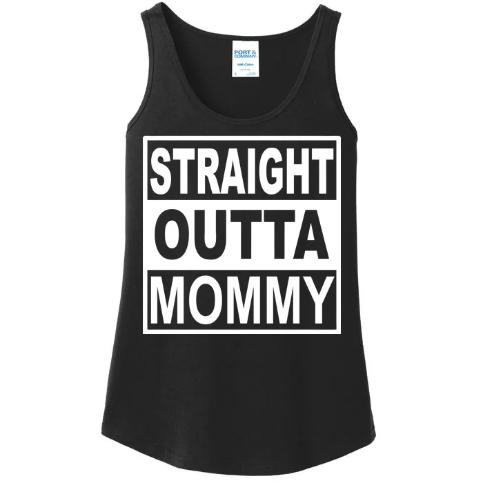 Straight Outta Mommy Funny Ladies Essential Tank