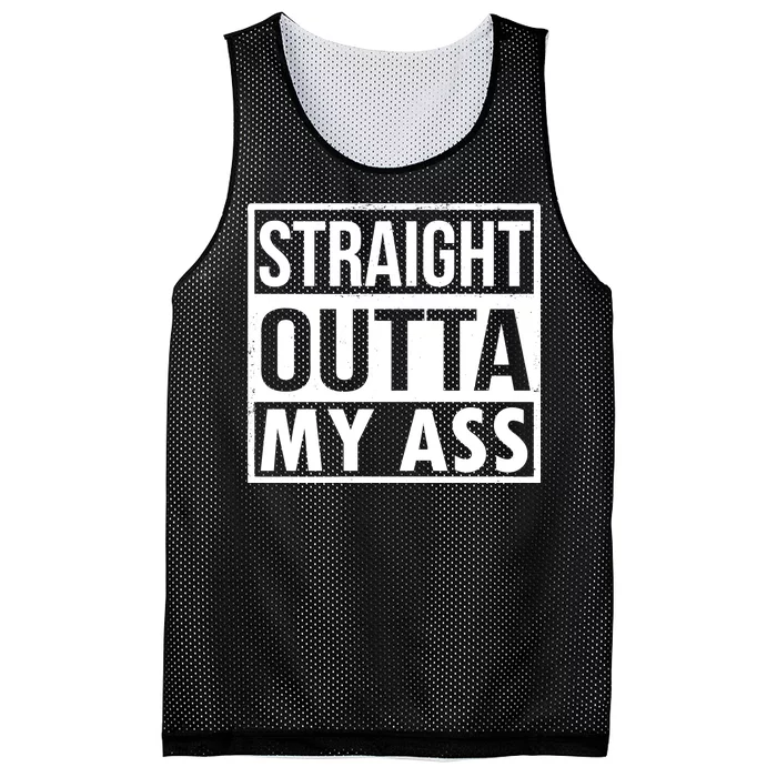 Straight Outta My Ass Mesh Reversible Basketball Jersey Tank