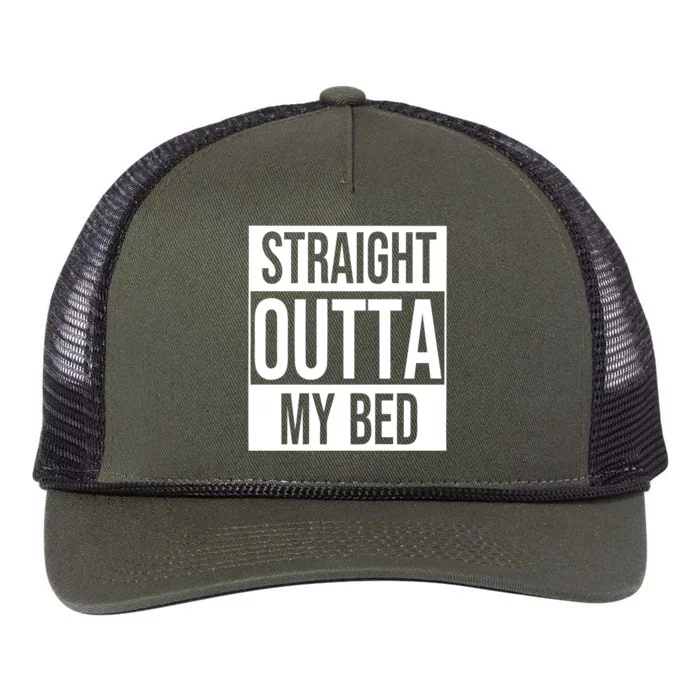 Straight Outta My Bed Retro Rope Trucker Hat Cap