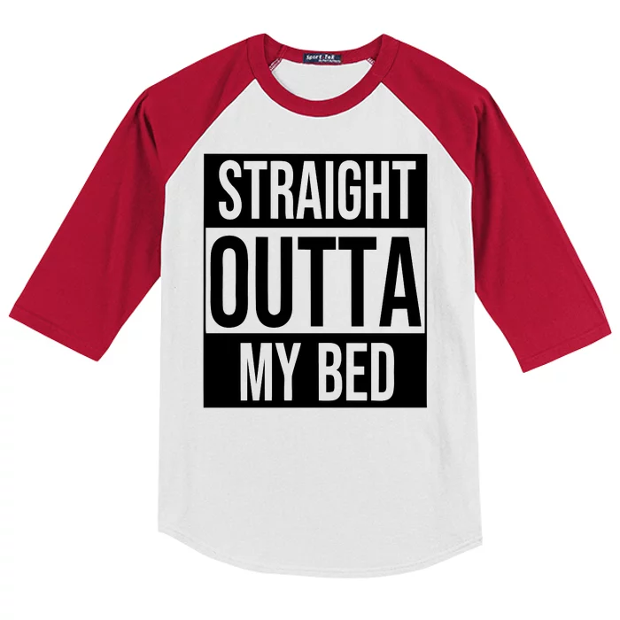 Straight Outta My Bed Kids Colorblock Raglan Jersey