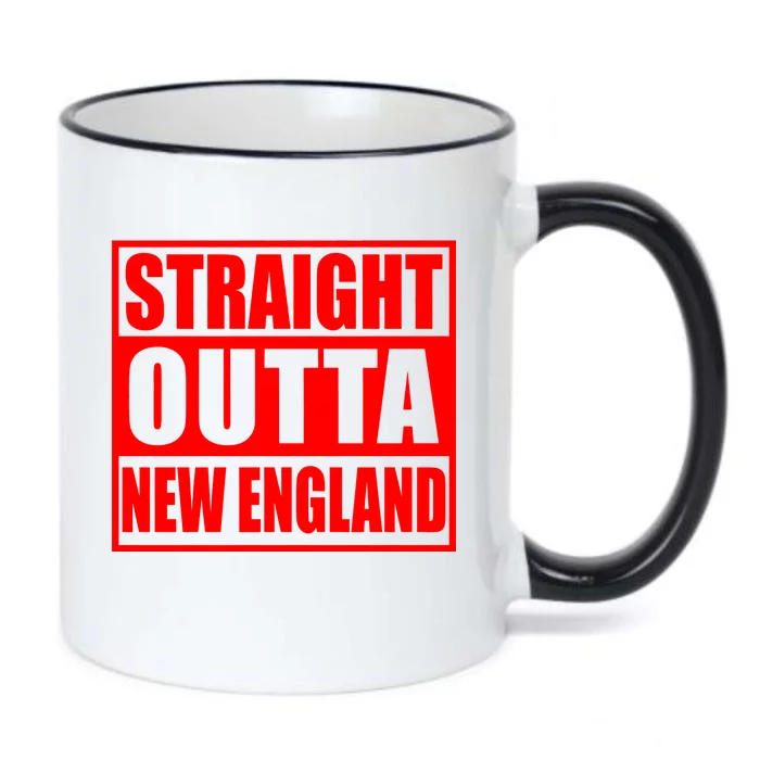 Straight Outta New England Black Color Changing Mug