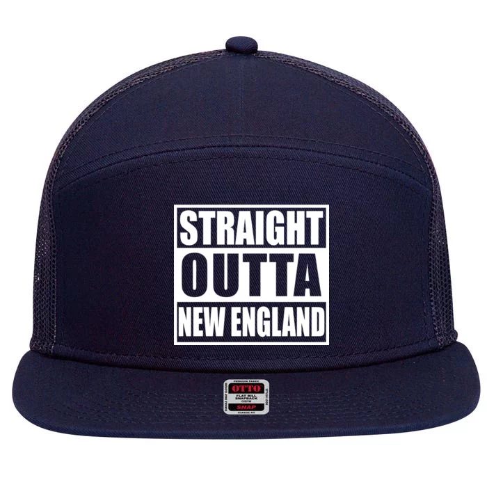 Straight Outta New England 7 Panel Mesh Trucker Snapback Hat