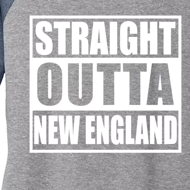 Straight Outta New England Women's Tri-Blend 3/4-Sleeve Raglan Shirt