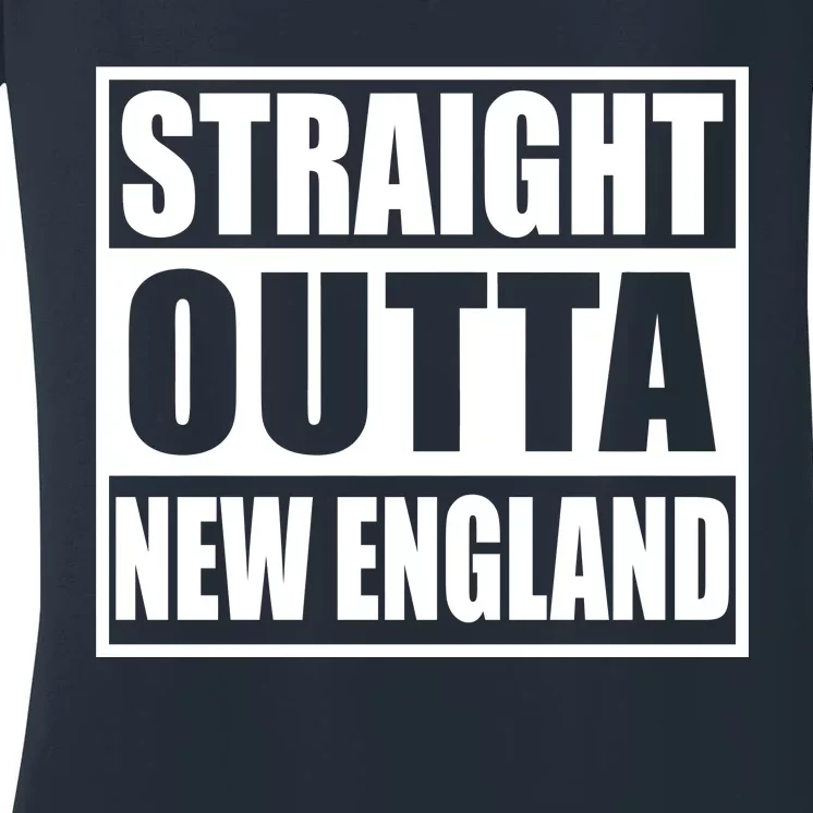 Straight Outta New England Women's V-Neck T-Shirt