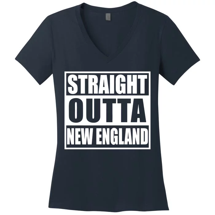 Straight Outta New England Women's V-Neck T-Shirt