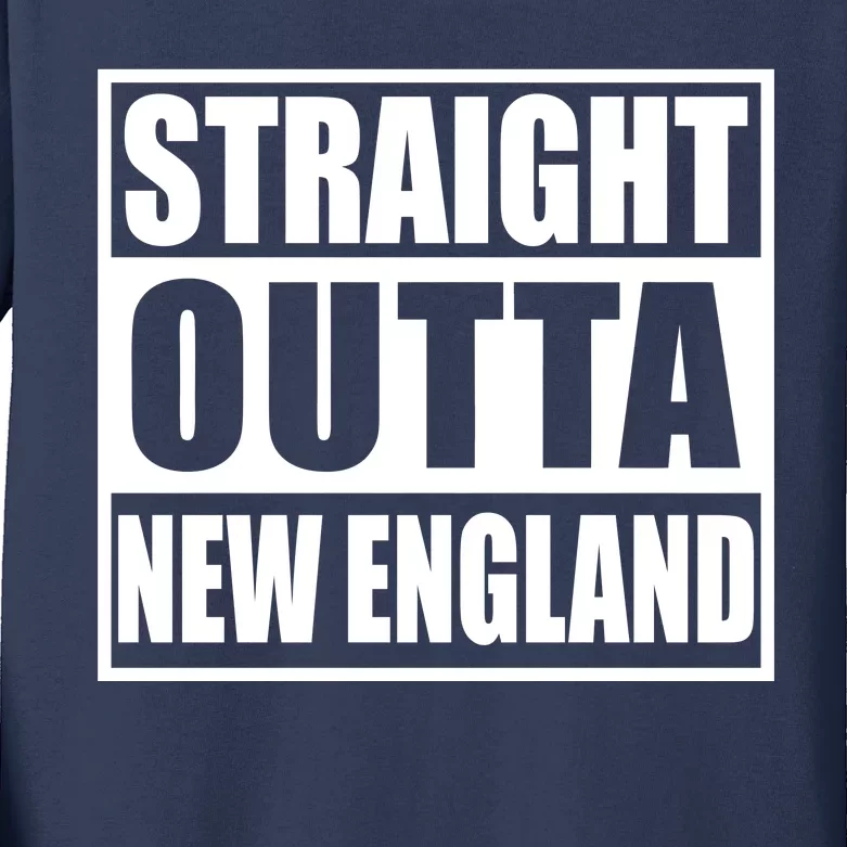 Straight Outta New England Kids Long Sleeve Shirt