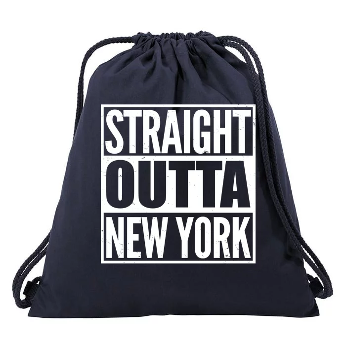 Straight Outta New York Drawstring Bag