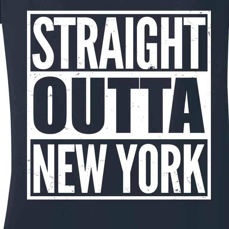 Straight Outta New York Women's V-Neck T-Shirt