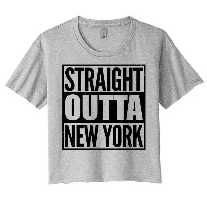 Straight Outta New York Women's Crop Top Tee