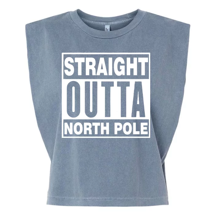 Straight Outta North Pole Garment-Dyed Women's Muscle Tee