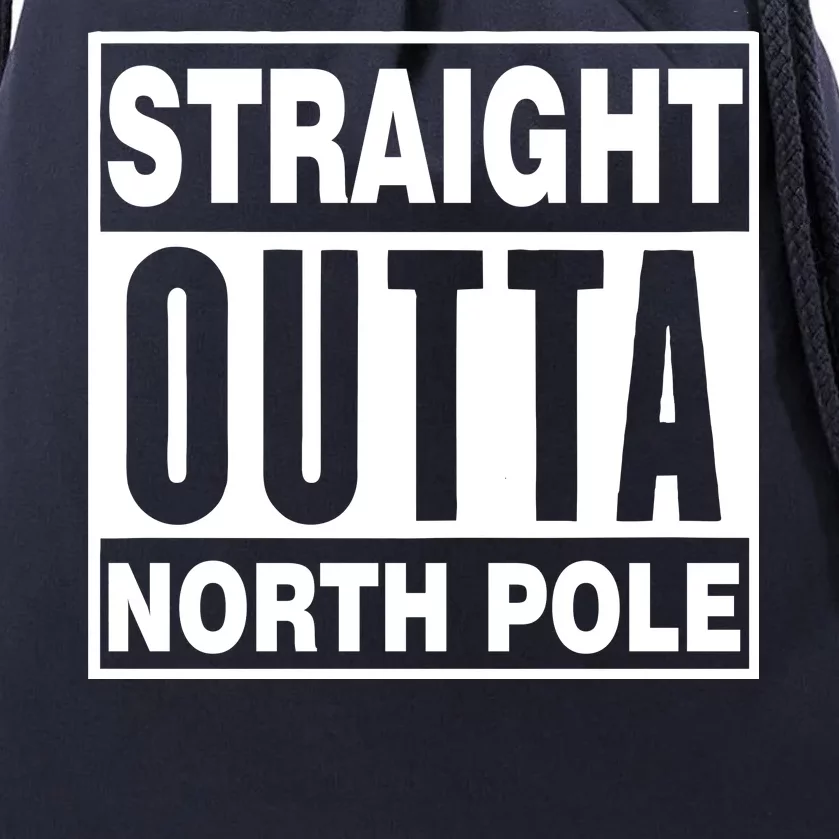 Straight Outta North Pole Drawstring Bag